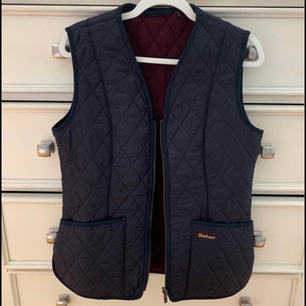 Barbour Navy Quilted Vest/Jacket Lining